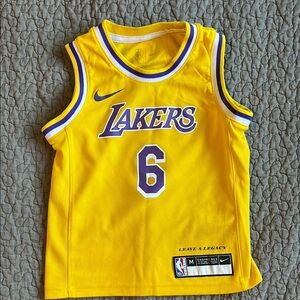 Nike Lakers Yellow and Purple Basketball Jersey